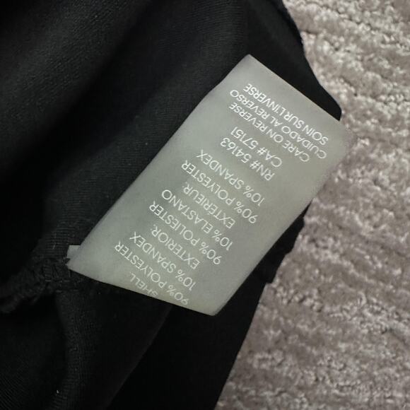 Calvin Klein Dress Womens 10 Black Zip Front Sheath Holiday Party Velvet Velour - Picture 13 of 13